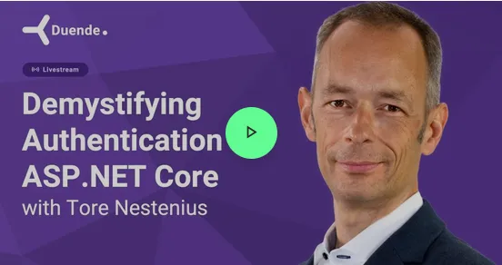 Duendes livesändning Demystifying Authentication in ASP.NET Core med Tore Nestenius