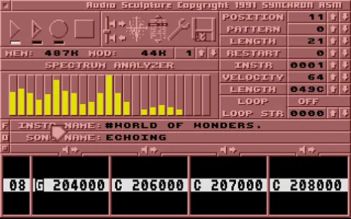 Audio Sculpture, a Soundtracker for the Atari ST that I co-authored with a friend.